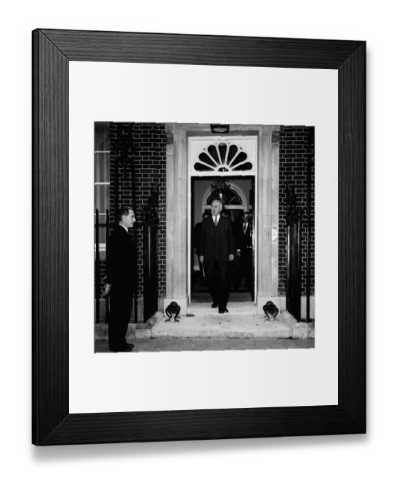 Framed Print : Home Secretary Henry Brooke leaves Number 10 Downing Street after a meeting Framed Print : Home Secretary Henry Brooke leaves Number 10 Downing Street after a meeting