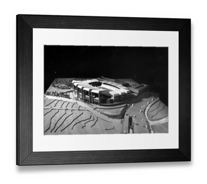 Framed Print : Architectural model of proposed changes to St James Park, 1967 Framed Print : Architectural model of proposed changes to St James Park, 1967