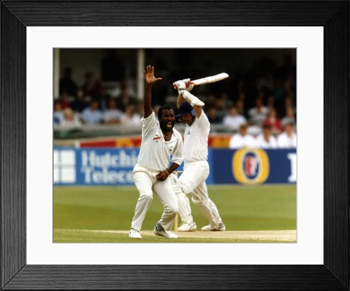Framed Print : Malcolm Marshall cricket player for the West Indies in England in 1991 at Trent Bridge Framed Print : Malcolm Marshall cricket player for the West Indies in England in 1991 at Trent Bridge