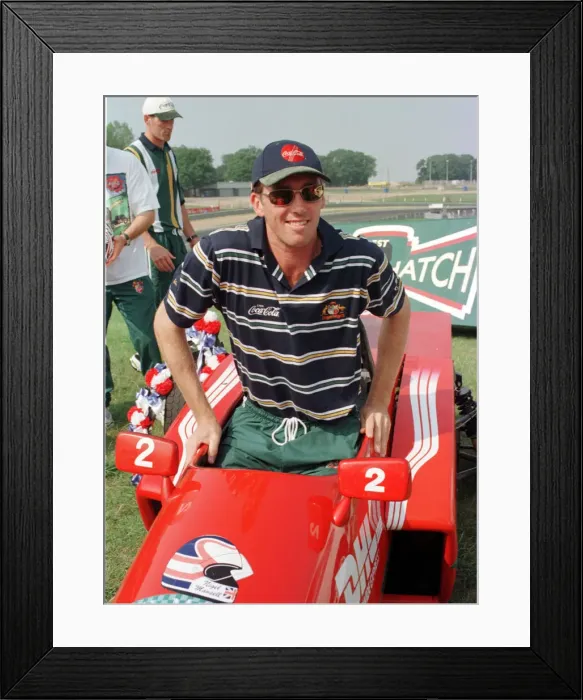 Framed Print : Australian cricketer Glenn McGrath at Brands Hatch 1997