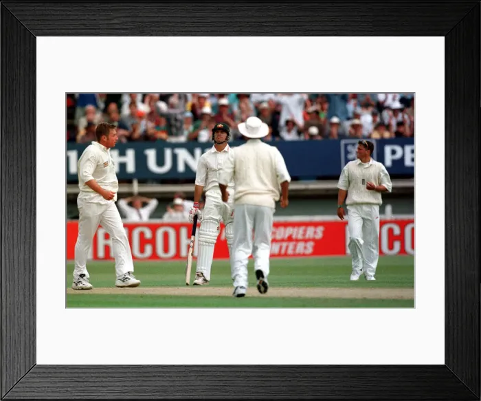 Framed Print : Mark Taylor the Australian cricketer caught and bowled out by England