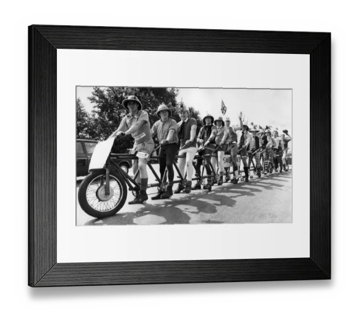Framed Print : The longest thing on two wheels, the Quatrodecimalopede Framed Print : The longest thing on two wheels, the Quatrodecimalopede