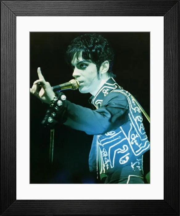 Framed Print : Prince performing on stage during his Ultimate Live Experience Tour Framed Print : Prince performing on stage during his Ultimate Live Experience Tour