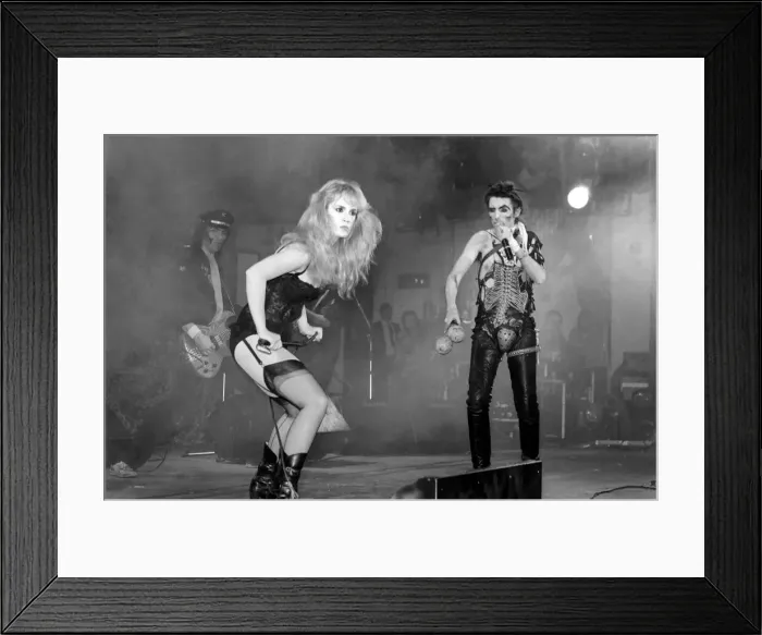 Framed Print : American rock singer Alice Cooper performing in concert at the Hammersmith Odeon during Framed Print : American rock singer Alice Cooper performing in concert at the Hammersmith Odeon during