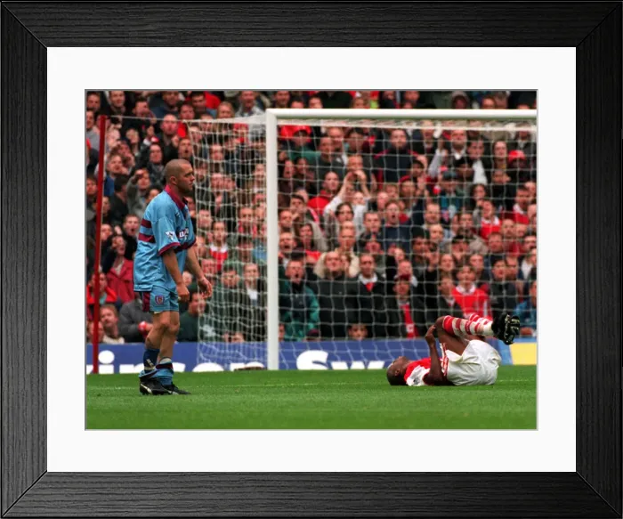 Framed Print : Julian Dicks West Ham Football FC brings down Ian Wright Framed Print : Julian Dicks West Ham Football FC brings down Ian Wright