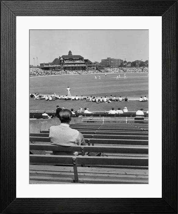 Framed Print : Test Match at Old Trafford. Spectator at the game. 13th June 1969 Framed Print : Test Match at Old Trafford. Spectator at the game. 13th June 1969