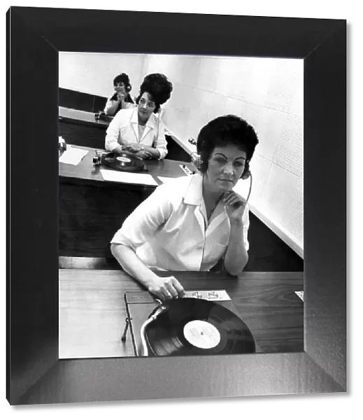 Women checking the quality of the records at the RCA record plant in Washington in July