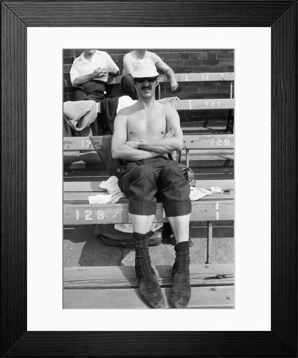Framed Print : Test Match at Old Trafford. Spectator at the game. 13th June 1969 Framed Print : Test Match at Old Trafford. Spectator at the game. 13th June 1969