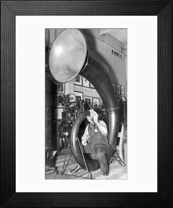 Framed Print : This gentleman is busy at the Newcastle Museum of Science and Industry Framed Print : This gentleman is busy at the Newcastle Museum of Science and Industry