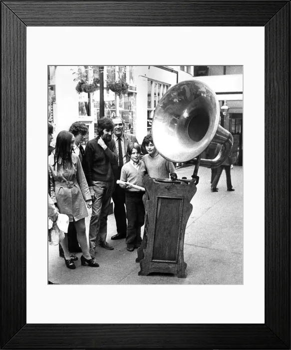 Framed Print : Mr. Derek Kirkup stops the people in Handiside Arcade to the rhythm of a ragtime band Framed Print : Mr. Derek Kirkup stops the people in Handiside Arcade to the rhythm of a ragtime band