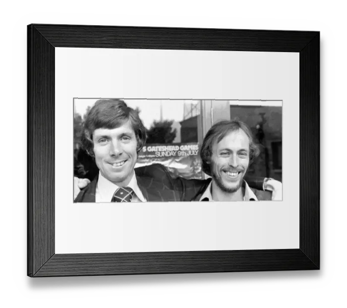 Framed Print : Brendan Foster and fellow athlete Mike McLeod in June 1978 15 / 06 / 78 Framed Print : Brendan Foster and fellow athlete Mike McLeod in June 1978 15 / 06 / 78