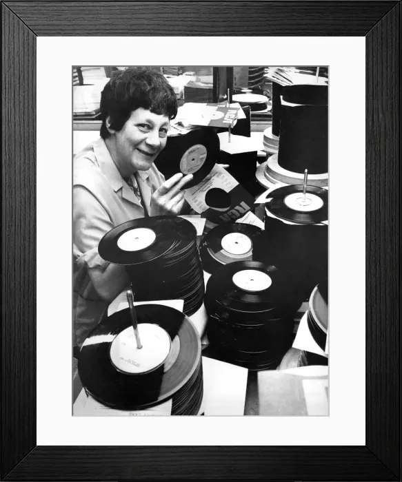 Framed Print : One of the RCA factory workers, Mrs. Mary Lyall, of Barmston Way, Washington Framed Print : One of the RCA factory workers, Mrs. Mary Lyall, of Barmston Way, Washington
