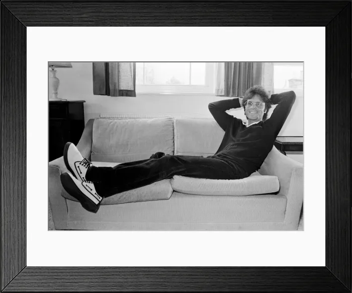 Framed Print : Cliff Richard during a recording session. 5th May 1983 Framed Print : Cliff Richard during a recording session. 5th May 1983