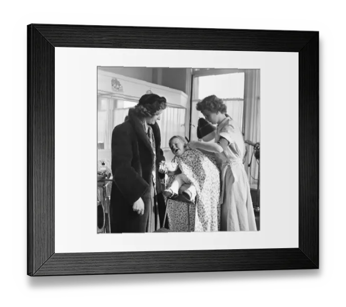 Framed Print : Children Hair dressing at Selfridges. It seems to be one of the most fashionable things