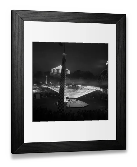 Framed Print : Battersea Park Fun Fair showing the Big Dipper at night during the Festival of Britain Framed Print : Battersea Park Fun Fair showing the Big Dipper at night during the Festival of Britain