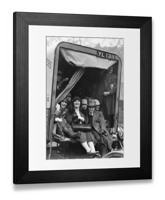 Framed Print : Commuters using make shift public transport to get to work on the second day of Framed Print : Commuters using make shift public transport to get to work on the second day of