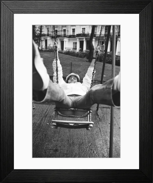 Framed Print : Zany comedian Marty Feldman seen here posing for the Daily Mirror 29th August 1982
