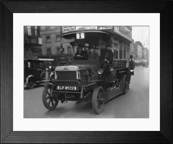 Framed Print : Bus driven by a volunteer seen here during the 10th day of the General Strike