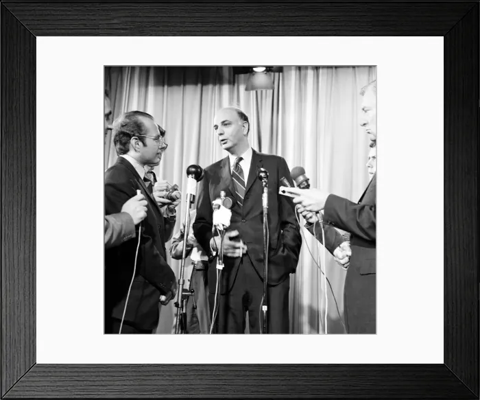 Framed Print : Paul Volcker USA Under Secretary at the Treasury 16th August 1971 Framed Print : Paul Volcker USA Under Secretary at the Treasury 16th August 1971