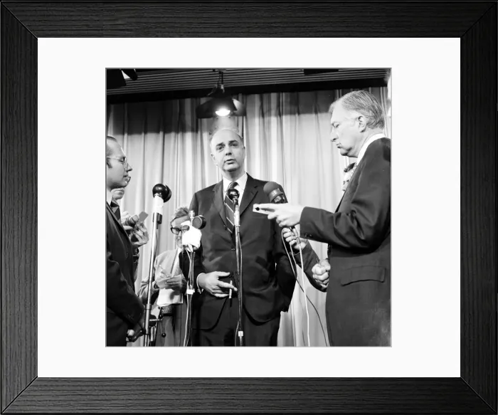 Framed Print : Paul Volcker USA Under Secretary at the Treasury 16th August 1971