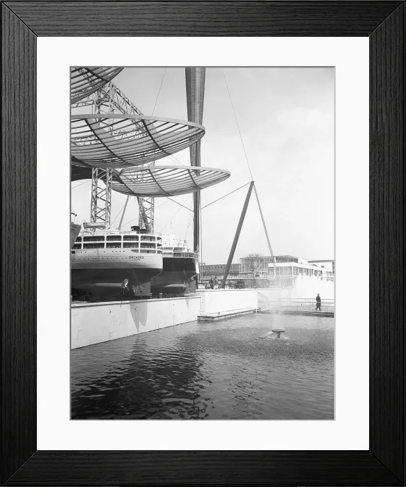 Framed Print : London Festival of Great Britain in May 1951 on the South Bank of the River Thames