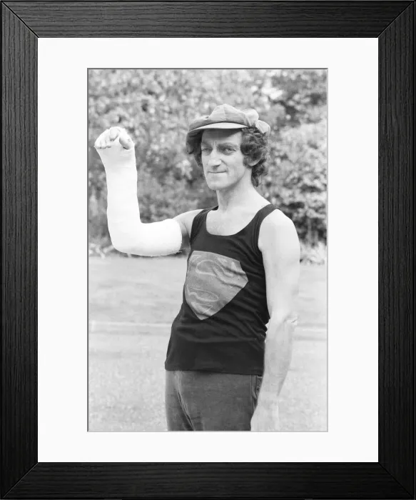 Framed Print : Zany comedian Marty Feldman seen here on the set of his new television series Framed Print : Zany comedian Marty Feldman seen here on the set of his new television series