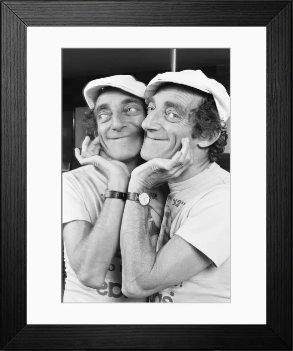 Framed Print : Zany comedian Marty Feldman seen here posing for the Daily Mirror 29th August 1982 Framed Print : Zany comedian Marty Feldman seen here posing for the Daily Mirror 29th August 1982