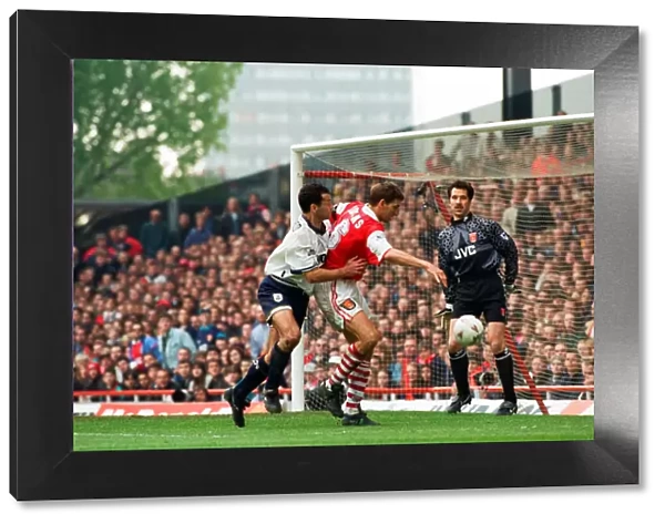 Arsenal v. Tottenham Hotspur. 29th April 1995. David Seaman watches Tony