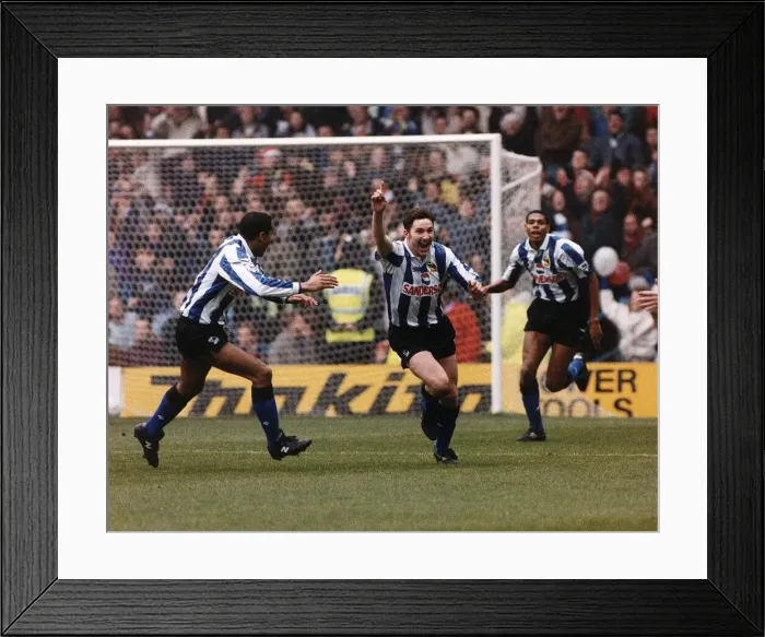 Framed Print : Premier League match at Hillsborough. Sheffield Wednesday 3 v Manchester United 3 Framed Print : Premier League match at Hillsborough. Sheffield Wednesday 3 v Manchester United 3