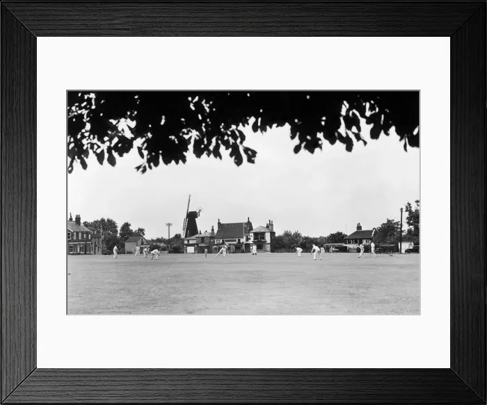 Framed Print : Cricket at Meopham village in Kent. One of the oldest village cricket teams Framed Print : Cricket at Meopham village in Kent. One of the oldest village cricket teams