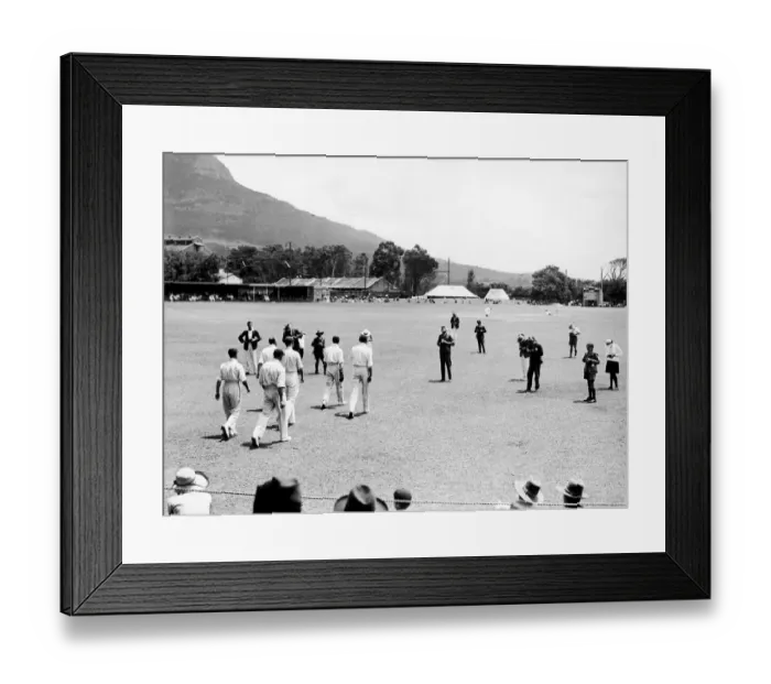 Framed Print : M. C. C Tour of Africa. 2nd Test: South Africa v England at Cape Town, Jan 1-5, 1931 Framed Print : M. C. C Tour of Africa. 2nd Test: South Africa v England at Cape Town, Jan 1-5, 1931