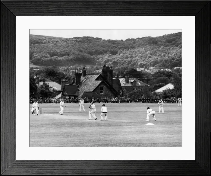 Framed Print : County Cricket. Derbyshire v. Lancashire at Buxton. 18th June 1939 Framed Print : County Cricket. Derbyshire v. Lancashire at Buxton. 18th June 1939