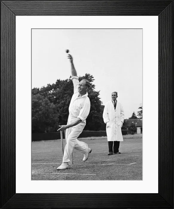 Framed Print : The local cricket team at Meopham one of the oldest teams in Kent seen here in action Framed Print : The local cricket team at Meopham one of the oldest teams in Kent seen here in action