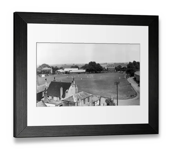 Framed Print : Cricket at Meopham village in Kent. One of the oldest village cricket teams