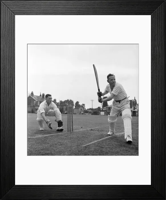 Framed Print : Batsman of the local cricket team at Meopham one of the oldest teams in Kent seen here in Framed Print : Batsman of the local cricket team at Meopham one of the oldest teams in Kent seen here in