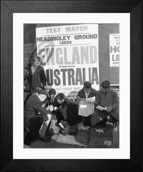 Framed Print : England V Australia 1954 4th Test Match Headingley Leeds. A 23rd July 1954 Framed Print : England V Australia 1954 4th Test Match Headingley Leeds. A 23rd July 1954