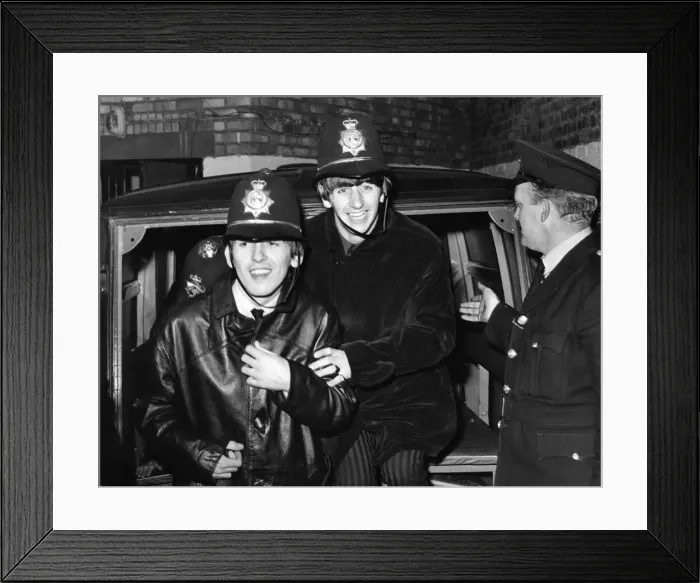 Framed Print : Meet the Beatle Bobbies. When the Merseyside pop Framed Print : Meet the Beatle Bobbies. When the Merseyside pop