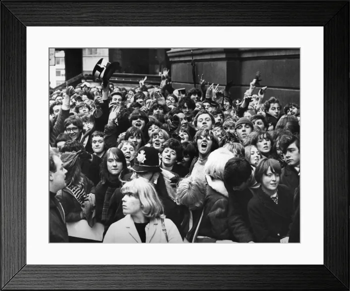 Framed Print : Midland Beatle fans who queued throughtout the night for the concerts the M. B. E
