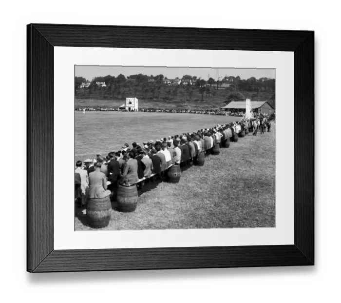 Framed Print : County Cricket match between Glamorgan and Lancashire at Stradey Park 7000 people Framed Print : County Cricket match between Glamorgan and Lancashire at Stradey Park 7000 people