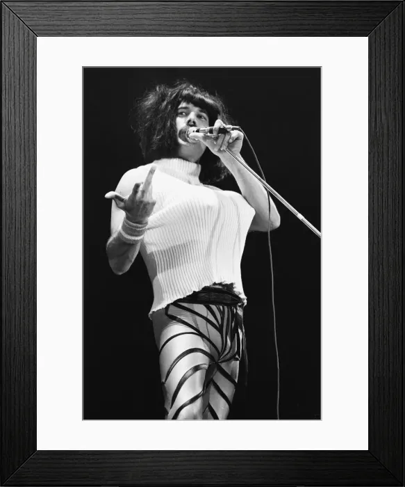 Framed Print : Rock group Queen in concert at Wembley Arena. Lead singer Freddie Mercury Framed Print : Rock group Queen in concert at Wembley Arena. Lead singer Freddie Mercury