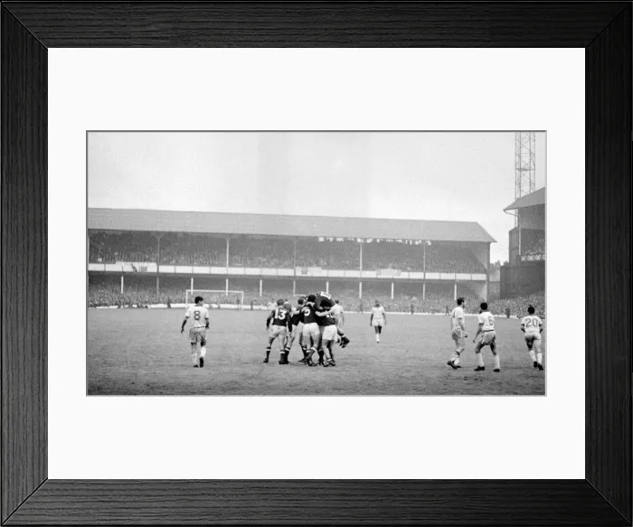 Framed Print : World Cup Brazil versus Hungary at Goodison Park 15th July 1966 Fresco