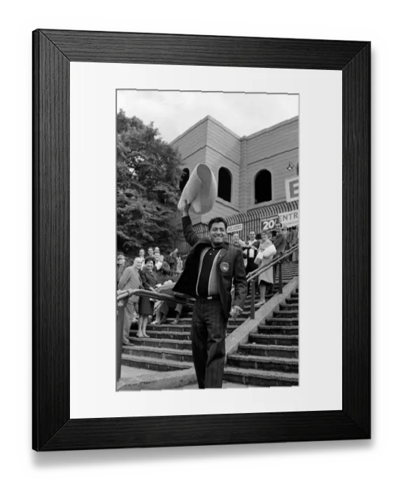Framed Print : Mexico supporter with Sombrero World Cup 1966 England (0