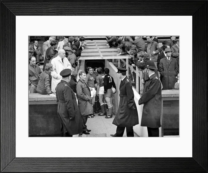 Framed Print : World Cup Russia versus Chile 20th July 1966 The two teams come onto Framed Print : World Cup Russia versus Chile 20th July 1966 The two teams come onto