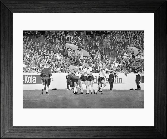 Framed Print : World Cup Quarter Finals West Germany versus Uruguay 24th July 1966 A West Framed Print : World Cup Quarter Finals West Germany versus Uruguay 24th July 1966 A West