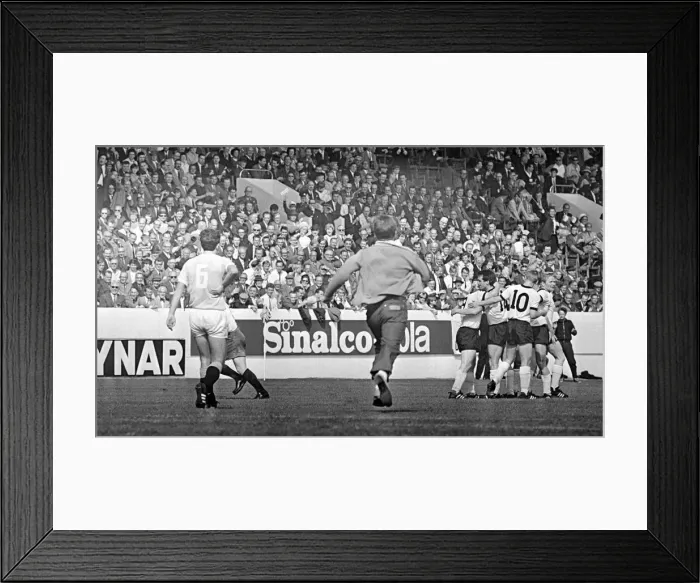 Framed Print : World Cup Quarter Finals West Germany versus Uruguay 24th July 1966 A West Framed Print : World Cup Quarter Finals West Germany versus Uruguay 24th July 1966 A West
