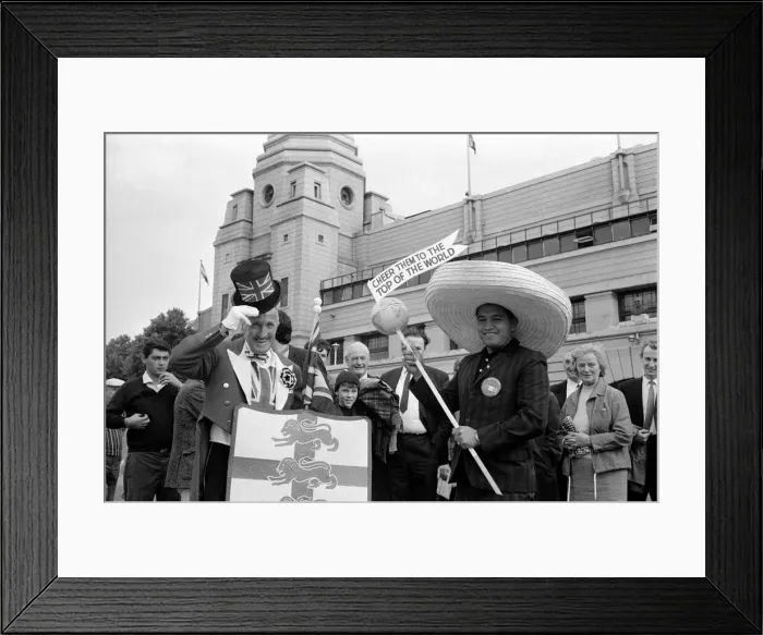 Framed Print : World Cup England versus Uruguay 11th July 1966 The Queen attends the World Framed Print : World Cup England versus Uruguay 11th July 1966 The Queen attends the World