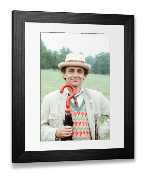 Framed Print : Sylvester McCoy as the Doctor seen here on location near Arundel during the filming of Framed Print : Sylvester McCoy as the Doctor seen here on location near Arundel during the filming of