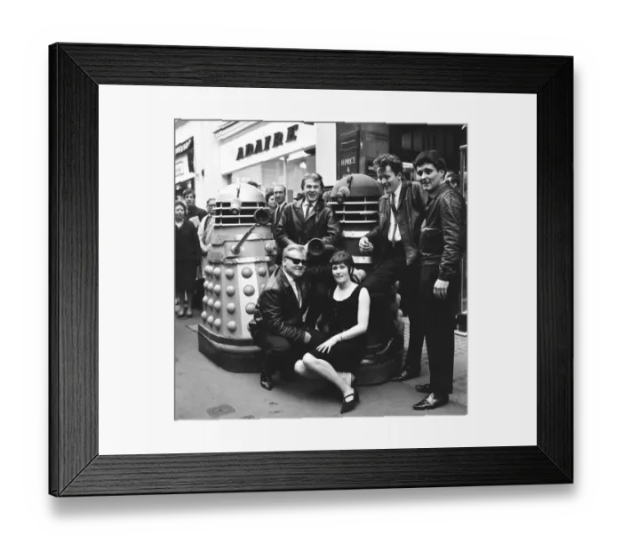 Framed Print : The Daleks come to Bond Street, London. A new pop group calling themselves the Framed Print : The Daleks come to Bond Street, London. A new pop group calling themselves the