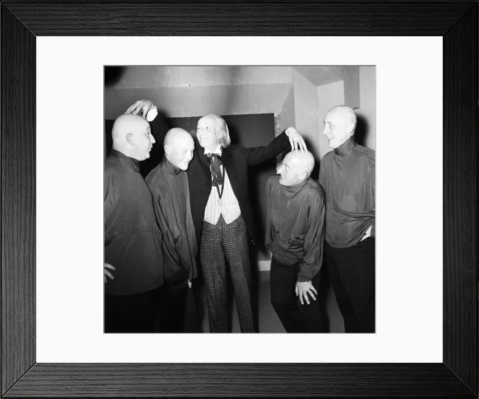 Framed Print : Beware ! These for cheerful young men are going bald headed for Dr Who Framed Print : Beware ! These for cheerful young men are going bald headed for Dr Who