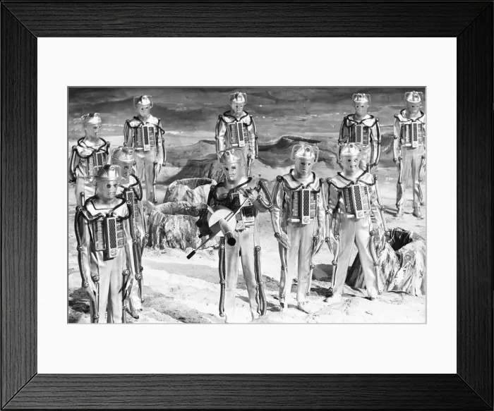 Framed Print : Filming at the BBC Ealing studios for Dr Who story call Moonbase Framed Print : Filming at the BBC Ealing studios for Dr Who story call Moonbase